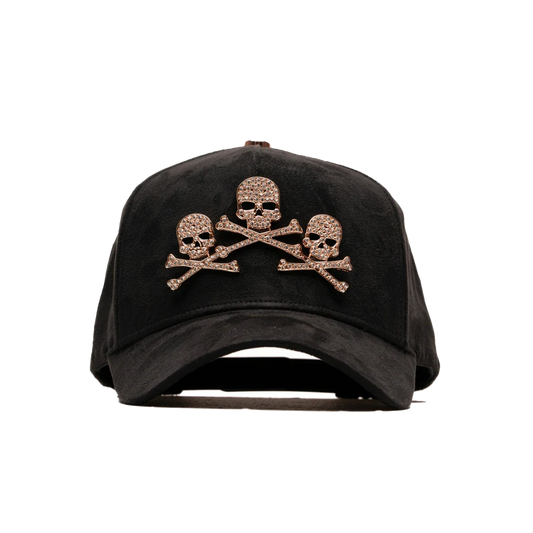 BARBAS HATS ROSE GOLD SKULLS